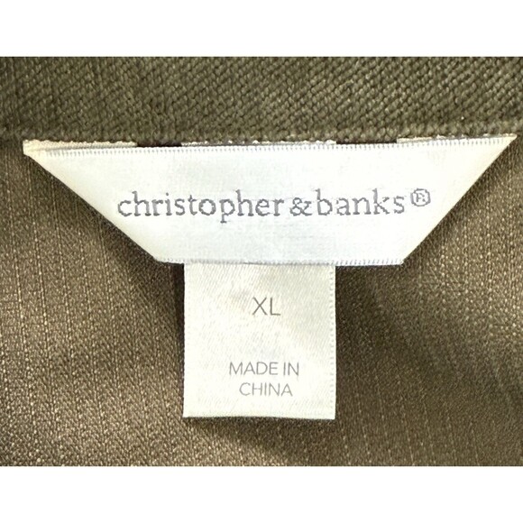 CJ Banks Women’s Green Faux Suede Jacket Quiet Luxury Minimalist Outerwear XL - Picture 5 of 10